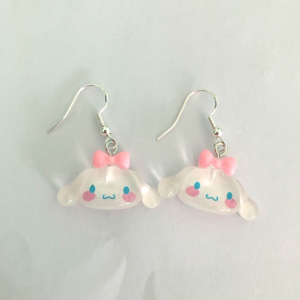 NWT - Cute Pink and White Cinnamoroll Character Earrings